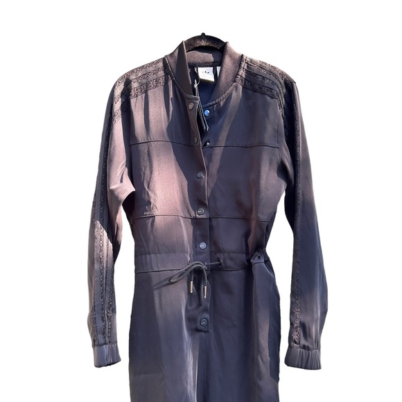 Adidas Black Snap Front Lace Jumpsuit NEW! SZS - Picture 3 of 16